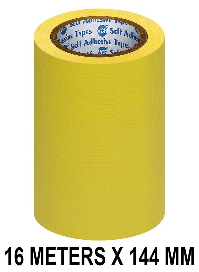 VCR Yellow Duct Tape - 16 Meters in Length 144mm / 6" Width - 1 Roll Per Pack - Strong Book Binding Tape - Waterproof Heavy Duty Duct Tape - Image 2